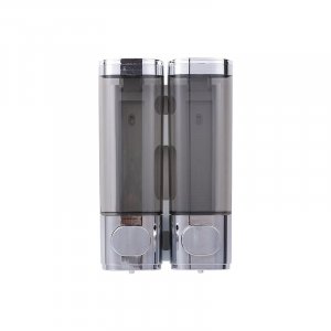 2-Chamber Manual Soap Dispensers Wall Mount,600ml Bathroom Shower Dispenser, Press Manually Lotion Shower Soap Dispenser Use for Home, Bath, Kitchen,