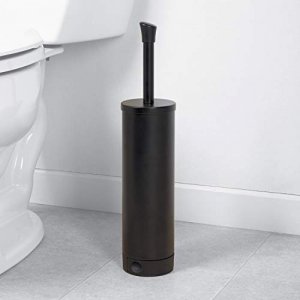 Zenna Home, Matte Black Smart Accessories NeverRust Rustproof Easy Clean Toilet Bowl Brush Holder (EBH1ALBKL)