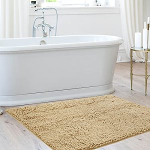  RORA Gray Bathroom Rugs Non Slip Small Bath Mat for