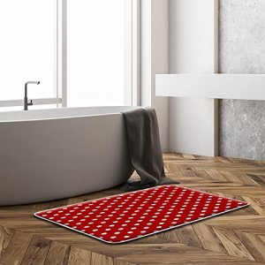 GOYLSER Navy Bathroom Rug Super Absorbent Luxury Bath Mat, Thin Bathroom Rugs Dry Fast Home Floor Mats, Water Absorbing Bath Mat with Rubber Backing