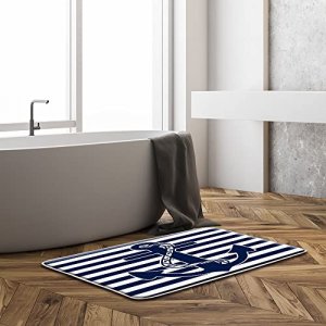 DII Crochet Collection Reversible Bath Mat, Square, 24x24, Cameo Blue