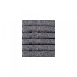 SUPERIOR Premium Cotton 6-Piece Hand Towel Set, Plush Soft Towels for Spa, Gym, Bathroom, Guest Bath, Salon, Kitchen, Decor, Home Basics, Hotel Quali