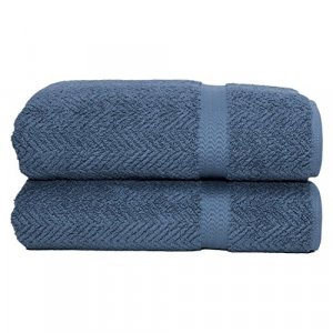 Linum Home Textiles Herringbone 100% Turkish Cotton Bath Sheet (Set of 2)