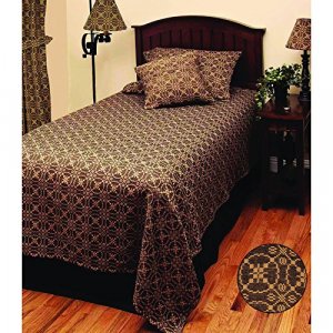 Marshfield Jacquard Woven Bedcover Black King by Raghu