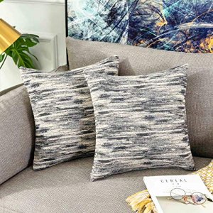 Home Brilliant Large Throw Pillow covers for Living Room Striped Plush  green corduroy Pillow covers for Spring Travel, 24 x 24 I