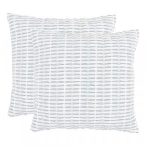 KAF Home Pleated Please Pillow Cover 20 x 20-inch 100-Percent Cotton | Set of 2 Pillow Covers (Atlantic, 20 x 20)