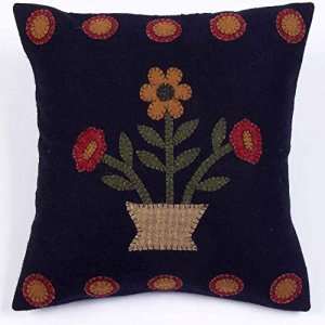 Home Collection by Raghu Blooms Black Pillow, 14