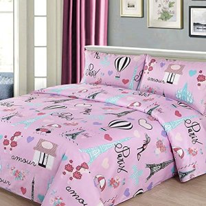 Sapphire Home Fun and Colorful Kids Full Sheets Set - Soft Polyester Durable Material with Cozy and Fun Prints. Perfect for Boys' and Girls' Bedrooms