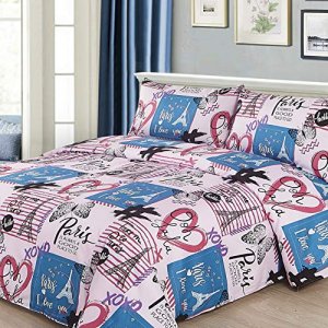 Sapphire Home Fun and Colorful Kids Full Sheets Set - Soft Polyester Durable Material with Cozy and Fun Prints. Perfect for Boys' and Girls' Bedrooms