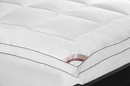 Blue Ridge Home Fashions 2'' Thick Cotton Fiber Mattress Pad (Topper) - with 16'' Stretchable Pocket, Twin, White