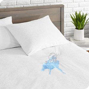 Bare Home Twin Size Mattress Protector - Premium 100% Waterproof Mattress Protector - Vinyl Free - Cooling Mattress Protector (Twin, White)