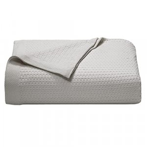 Nautica - Queen Blanket, Cotton Medium-Weight Bedding, Home Decor for All Seasons (Baird Grey, Queen)