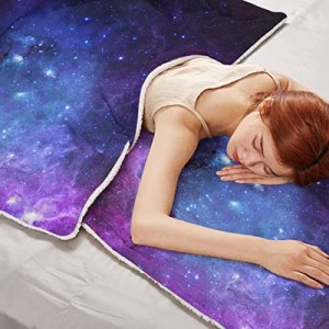 ARIGHTEX Boys Electric Blanket Heated Throw - Kids Space 50x60 inch Sherpa Flannel Heated Blanket - with 8 Hours Auto Shut Off for Home Office Use, 3