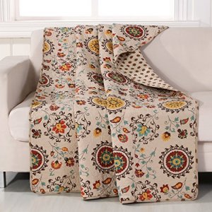 Greenland Home Andorra Throw Blanket, Taupe