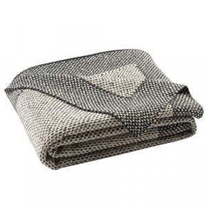 Safavieh Home Dania Dark Grey and Natural 50 x 60-inch Knit Blanket Throw