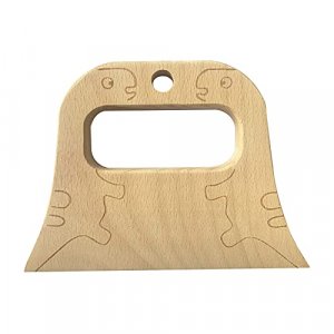 XIIseason Wooden Kids Knife for Cooking and Safe Cutting Veggies Fruits, Cute Dinosaur Shape Kids Kitchen Tools, 2-10 Years Old Applicable