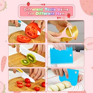 ledorr 7-Piece Kids Knives for Real Cooking Set, Chef Knife for Children, Fake Knife Safe for Kids Real Kitchen Life. Safe Kids Knives. Nylon Knives 