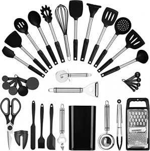 35 -Piece Cooking Spoon Set with Utensil Crock