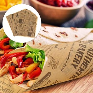 DOITOOL 50Sheets Deli Paper with Newsprint, Newspaper Theme Sandwich Wrapping Papers, Grease Resistant Food Wrap Paper for Home, Kitchen, Wrap Bread,