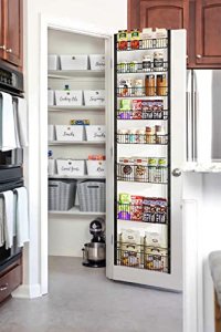8-Tier Over the Door Pantry Organizer for Home, Steel Metal Shower Organizer, Kitchen Storage Spice Rack for Seasoning, Glass Jars, Water Bottle, Pic