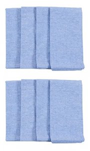 KAF Home Overbrook Chambray Dinner Napkins - Set of 8 (Blue)