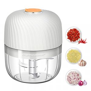 Electric Garlic Chopper, Mini Portable Veggie Chopper, 250ML Garlic Grinder Masher Onion Chopper, Blender to Vegetable, Wireless Food Processor for G