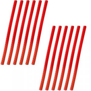 Lyellfe 12 Pack Silicone Oven Rack Shields, Red Oven Rack Protectors, 14 Inch Food Grade Microwave Edge Liner Cover for Home Kitchen