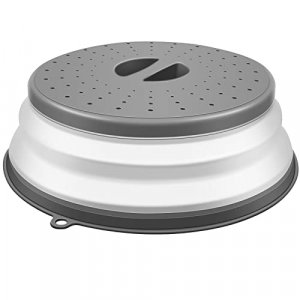 Aidacom Upgrade Microwave Cover for food, Vented Microwave Splatter Cover, Collapsible Lid for Plate Dish Bowl, Multi-Purpose Colander Kitchen Gadget