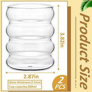 2 Pcs Glass Cup Cocktail Glass Creative Martini Glass Cup Glass Drink Cup Glass Goblet Clear Drink Cup for Juice Beer Wine Champagne Cocktail Home Ki
