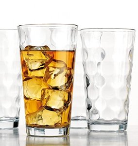 Home Essentials & Beyond Drinking Glasses [set of 10] Highball Glass Cups 17oz Premium Cooler Glassware  Ideal for Water, Juice, Cocktails, Iced T