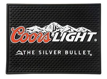 Coors Light The Silver Bullet Bar Mat Professional Spill Mat Wait Station Drip Mat 12x9 Coaster