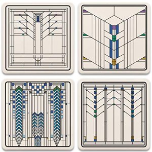 CoasterStone Ennis House Windows Coaster Set, Multicolor