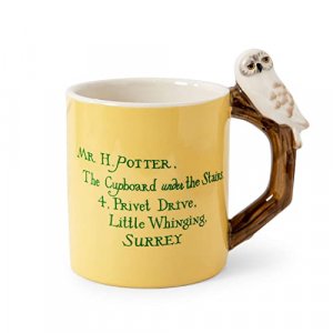 Harry Potter Envelope 20-Ounce Ceramic Mug With Sculpted Hedwig Handle | Large Coffee Cup For Espresso, Caffeine, Beverages, Home & Kitchen Essential