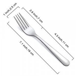 36-Piece Dinner Forks Set, Funnydin 7.1 Inches Stainless Steel Forks Silverware, Durable Table Forks Set, Use for Home, Kitchen and Restaurant - Mirr