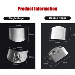 8 Pcs Finger Protector for Cutting Food,Stainless Steel Finetaur Finger Guard for Cutting Vegetables,Finger Shield for Dicing Slicing Chopping Thumb 