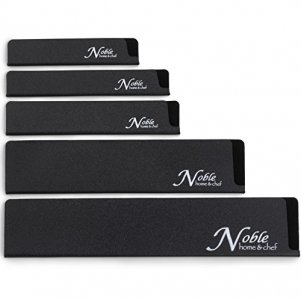 Noble Home & Chef 5-Piece Universal Knife Guards are Felt Lined, More Durable, No BPA, Gentle on Blades, and Long-Lasting Knife Covers Are Non-Toxic 