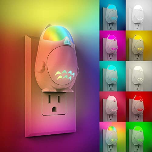 Night Lights Plug Into Wall [2 Pack], Color Changing Night Light