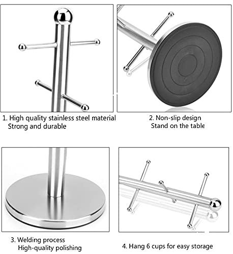 6 hooks metal coffee mug cup