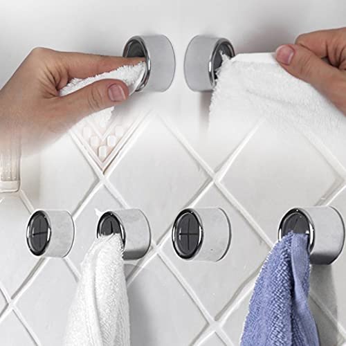 6Packs Kitchen Towel Hooks, Round Self Adhesive Wall Mount Dish Towel Hook  Hangers, (Push to Hanging) Drilling Hand Towel Hook Holders with Premium C  - Imported Products from USA - iBhejo