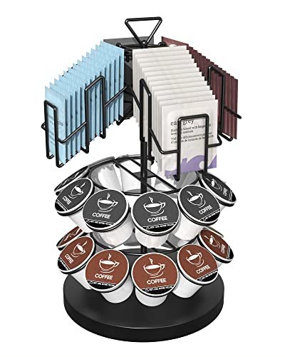 Ulg Coffee Pod & Tea Bag Organizer Carousel Stand, K Cup Holder, Organizes  20 K-Cups For Keurig And 60 Tea Bags - Coffee Bar Accessory For Kitchen Of  - Imported Products from USA - iBhejo