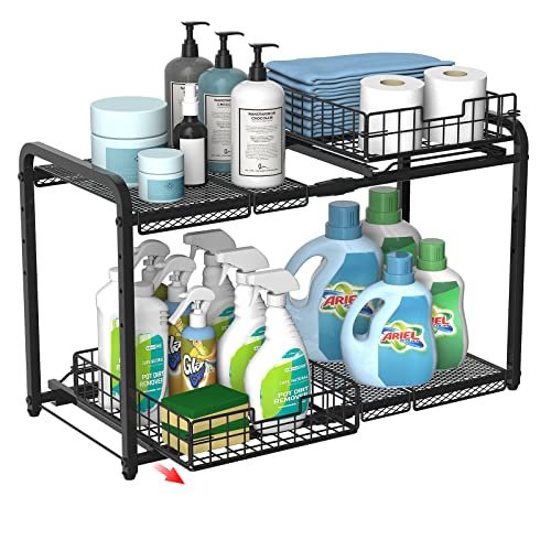 Buy JKsmart Expandable Under Sink Organizers and Storage, 2-Tier