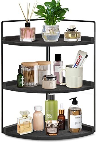 3-Tier Corner Bathroom Counter Organizer (White)