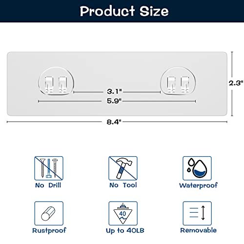  AKTECKE Corner Shower Caddy Organizer - Adhesive