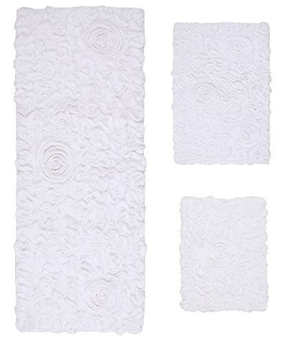  Home Weavers Bell Flower Collection 21x54 Runner 100% Cotton  Tufted Bath Rugs, Extra Soft and Absorbent Bath Rugs, Non-Slip Bath Mats, Machine  Washable, Bathroom Bath Mats for Floor, Linen : Home