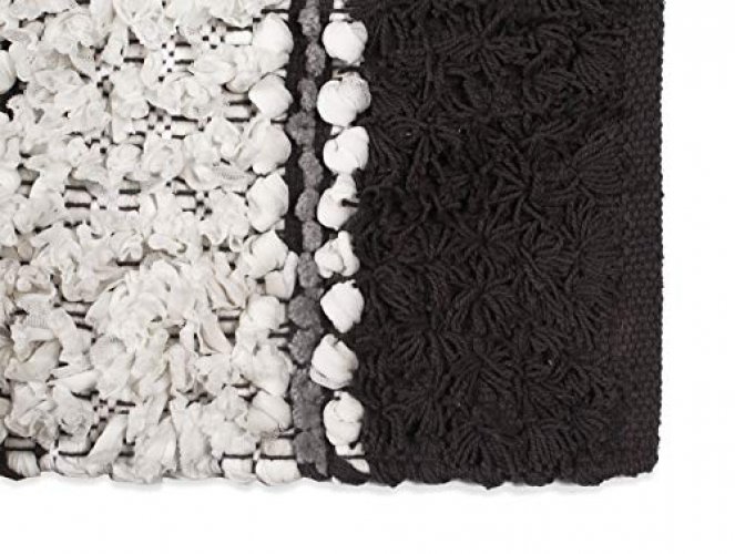 Shag Memory Foam Bathmat - 58-Inch by 24-Inch Runner with Non-Slip Backing  - Absorbent High-Pile Chenille Bathroom Rug by Lavish Home (Gray)