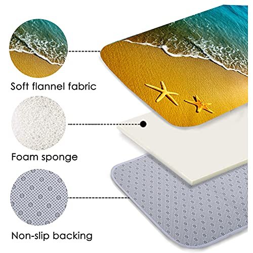 Flannel Bath Mat with Non-Slip Backing