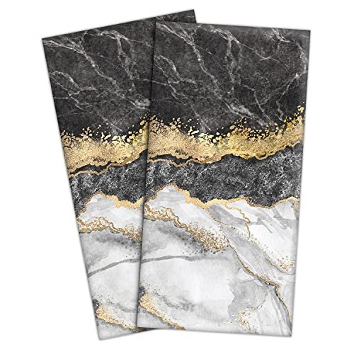 Decorative black hand online towels