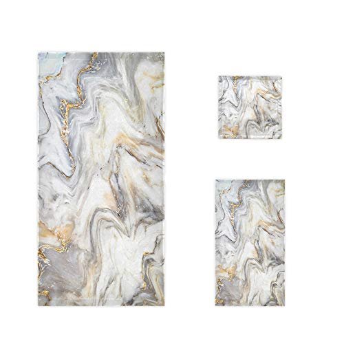 White and discount gold decorative towels