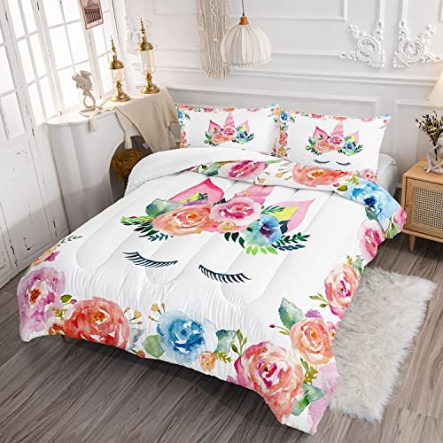 Floral 2024 unicorn bedding