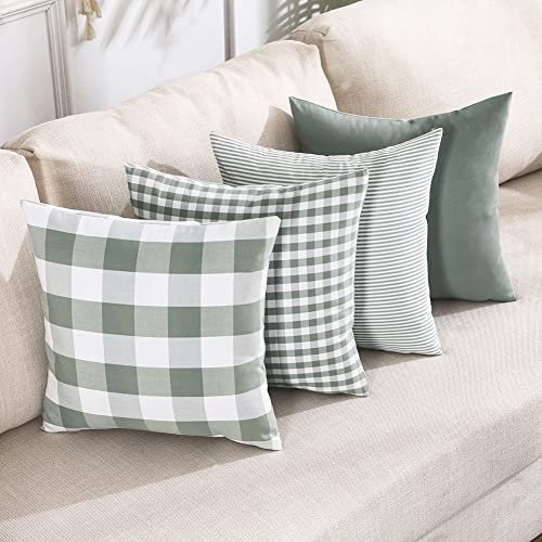 Green farmhouse outlet pillows